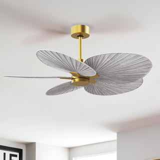 Alessandra Tropical 48" Ceiling Fan in Brushed Brass