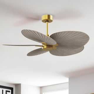 Alessandra Tropical 48" Ceiling Fan in Brushed Brass