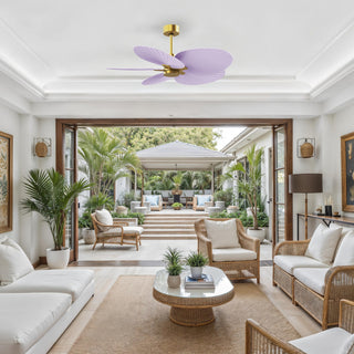 Alessandra Tropical 48" Ceiling Fan in Brushed Brass
