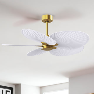 Alessandra Tropical 48" Ceiling Fan in Brushed Brass