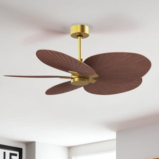 Alessandra Tropical 48" Ceiling Fan in Brushed Brass