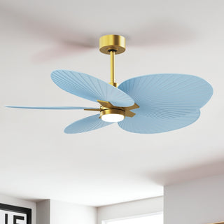 Alessandra Tropical - LK 48" Ceiling Fan in Brushed Brass