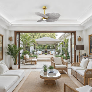 Alessandra Tropical - LK 48" Ceiling Fan in Brushed Brass