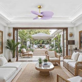 Alessandra Tropical - LK 48" Ceiling Fan in Brushed Brass