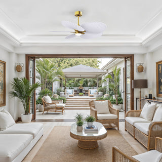Alessandra Tropical - LK 48" Ceiling Fan in Brushed Brass