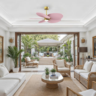 Alessandra Tropical - LK 48" Ceiling Fan in Brushed Brass