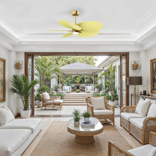 Alessandra Tropical - LK 48" Ceiling Fan in Brushed Brass