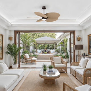 Alessandra Tropical - LK 48" Ceiling Fan in Textured Bronze