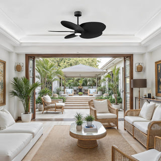 Alessandra Tropical - LK 48" Ceiling Fan in Matte Black