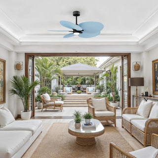 Alessandra Tropical - LK 48" Ceiling Fan in Matte Black