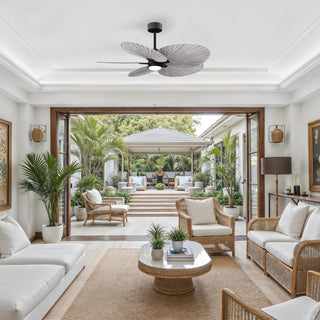 Alessandra Tropical - LK 48" Ceiling Fan in Matte Black