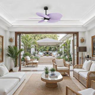 Alessandra Tropical - LK 48" Ceiling Fan in Matte Black