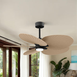 Alessandra Tropical - LK 48" Ceiling Fan in Matte Black