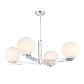 Four Light Chandelier in Chrome