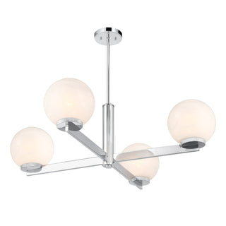 Four Light Chandelier in Chrome