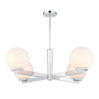 Four Light Chandelier in Chrome