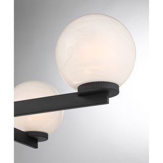 Four Light Chandelier in Matte Black