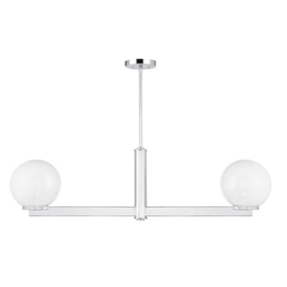 Two Light Linear Chandelier in Chrome