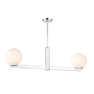 Two Light Linear Chandelier in Chrome