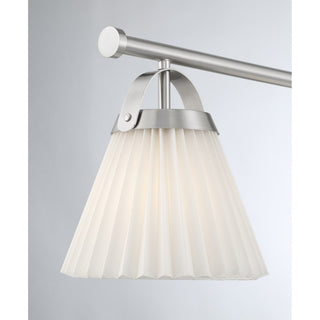 Three Light Linear Chandelier in Brushed Nickel