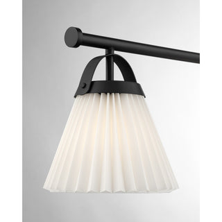 Three Light Linear Chandelier in Matte Black