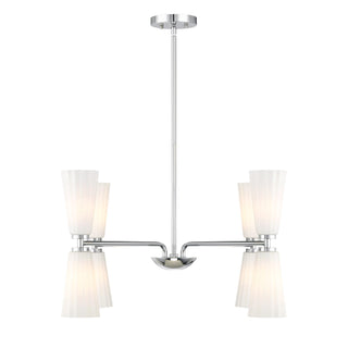 Eight Light Chandelier in Chrome