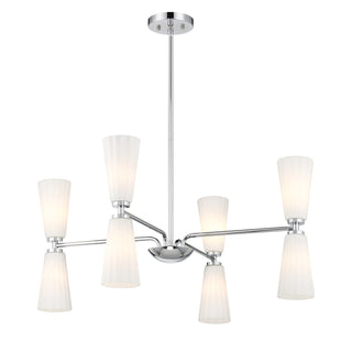 Eight Light Chandelier in Chrome
