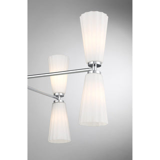 Eight Light Chandelier in Chrome