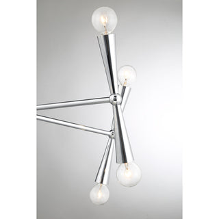 Ten Light Chandelier in Chrome