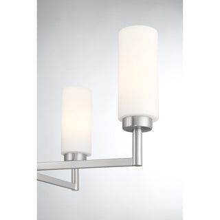 Four Light Chandelier in Brushed Nickel