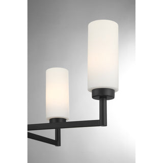 Four Light Chandelier in Matte Black