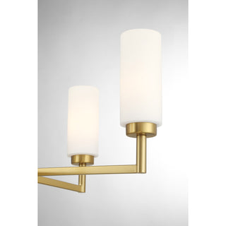 Four Light Chandelier in Natural Brass