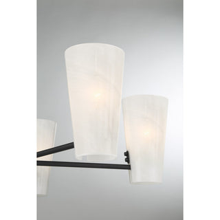 Five Light Chandelier in Matte Black