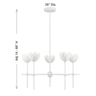 LED Chandelier in Bisque White