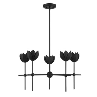 LED Chandelier in Matte Black