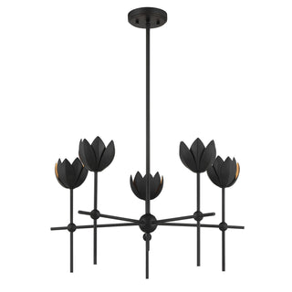 LED Chandelier in Matte Black