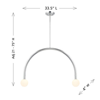 LED Chandelier in Chrome