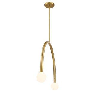 LED Chandelier in Natural Brass