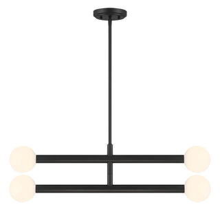 LED Chandelier in Matte Black
