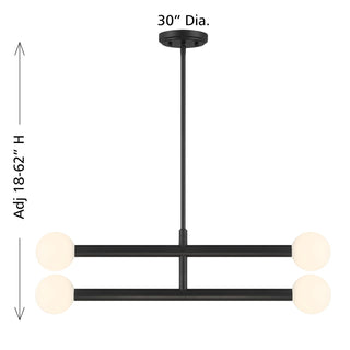 LED Chandelier in Matte Black