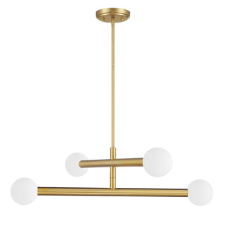 LED Chandelier in Natural Brass