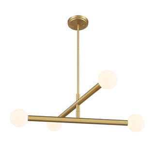 LED Chandelier in Natural Brass
