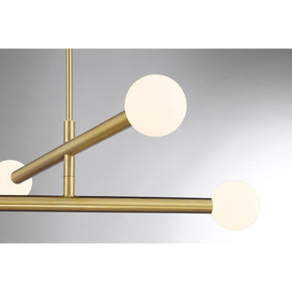 LED Chandelier in Natural Brass