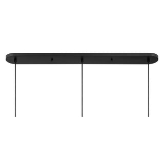 Three Light Linear Chandelier in Matte Black