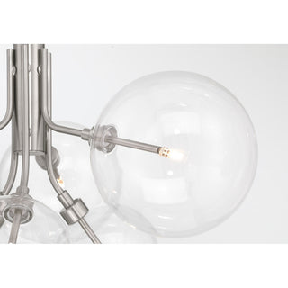 LED Chandelier in Brushed Nickel