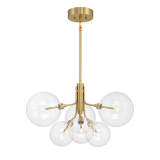 LED Chandelier in Natural Brass