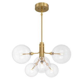 LED Chandelier in Natural Brass