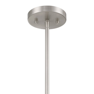 Two Light Linear Chandelier in Brushed Nickel