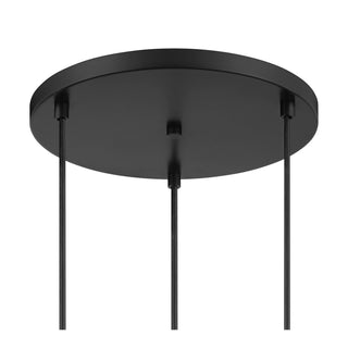 Three Light Chandelier in Matte Black