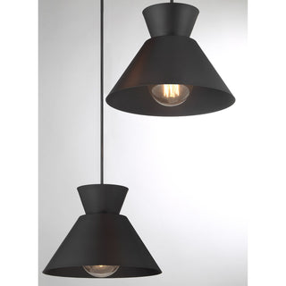 Three Light Chandelier in Matte Black